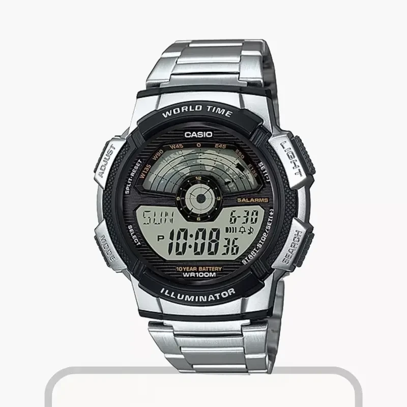 Casio Youth Digital World Time Men's Watch | AE-1100WD-1AVDF